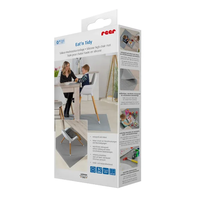 Reer Eat'n Tidy Hochstuhlunterlage grau 107x107 wasserfest