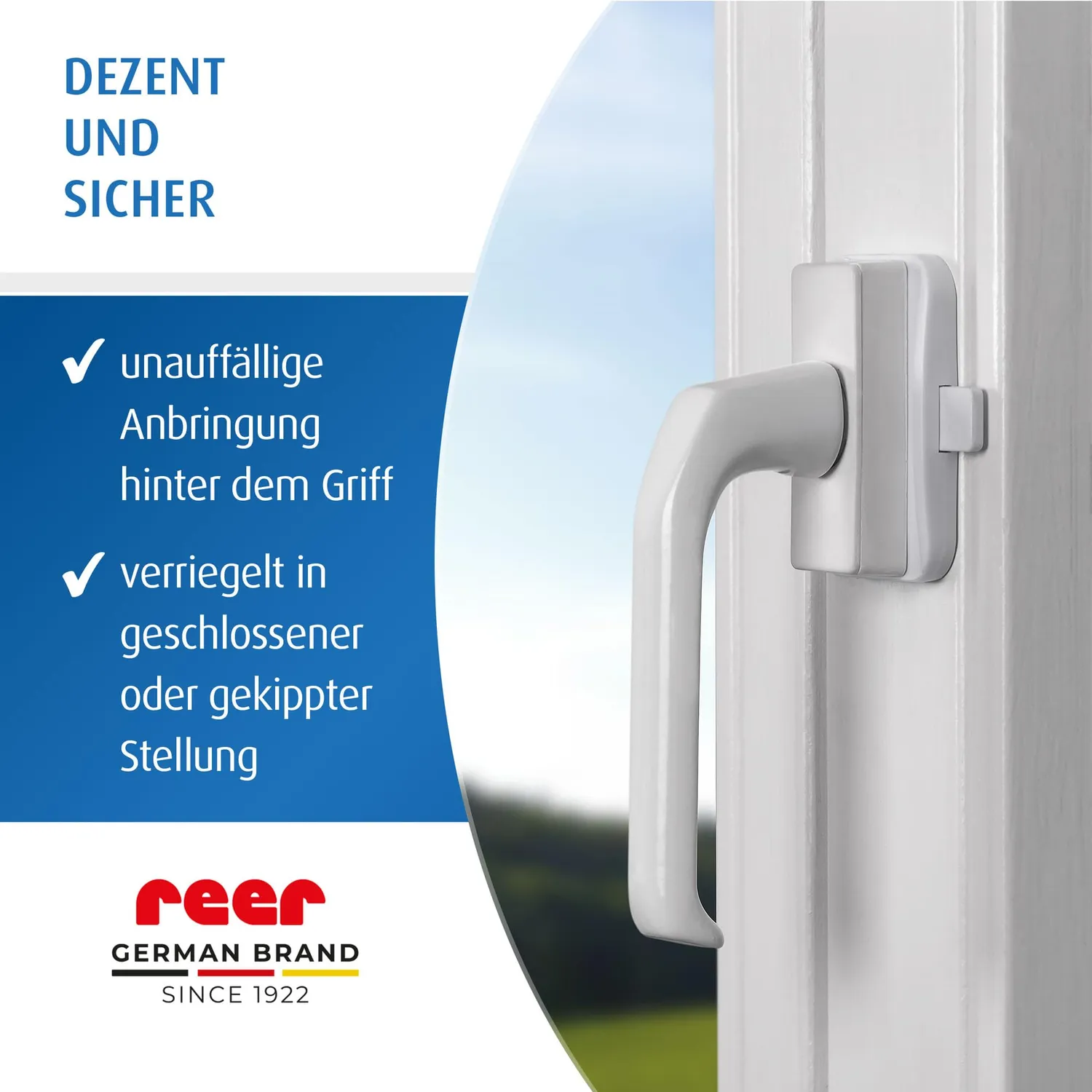 Reer WinLock Fenstersicherung 3 Stück weiß ohne Bohren