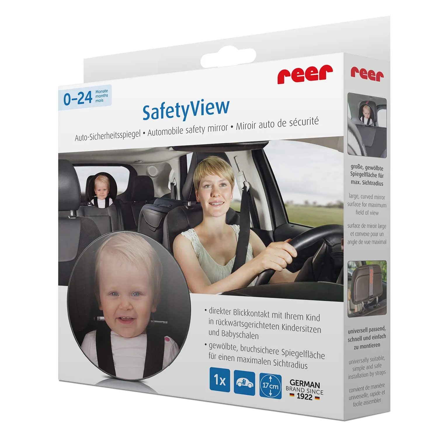 Reer SafetyView 8601 Rücksitzspiegel bruchsicher 1 Stück