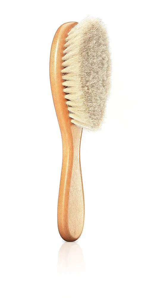 reer Naturhaarbürste Ziegenhaar Babybürste Holz weich