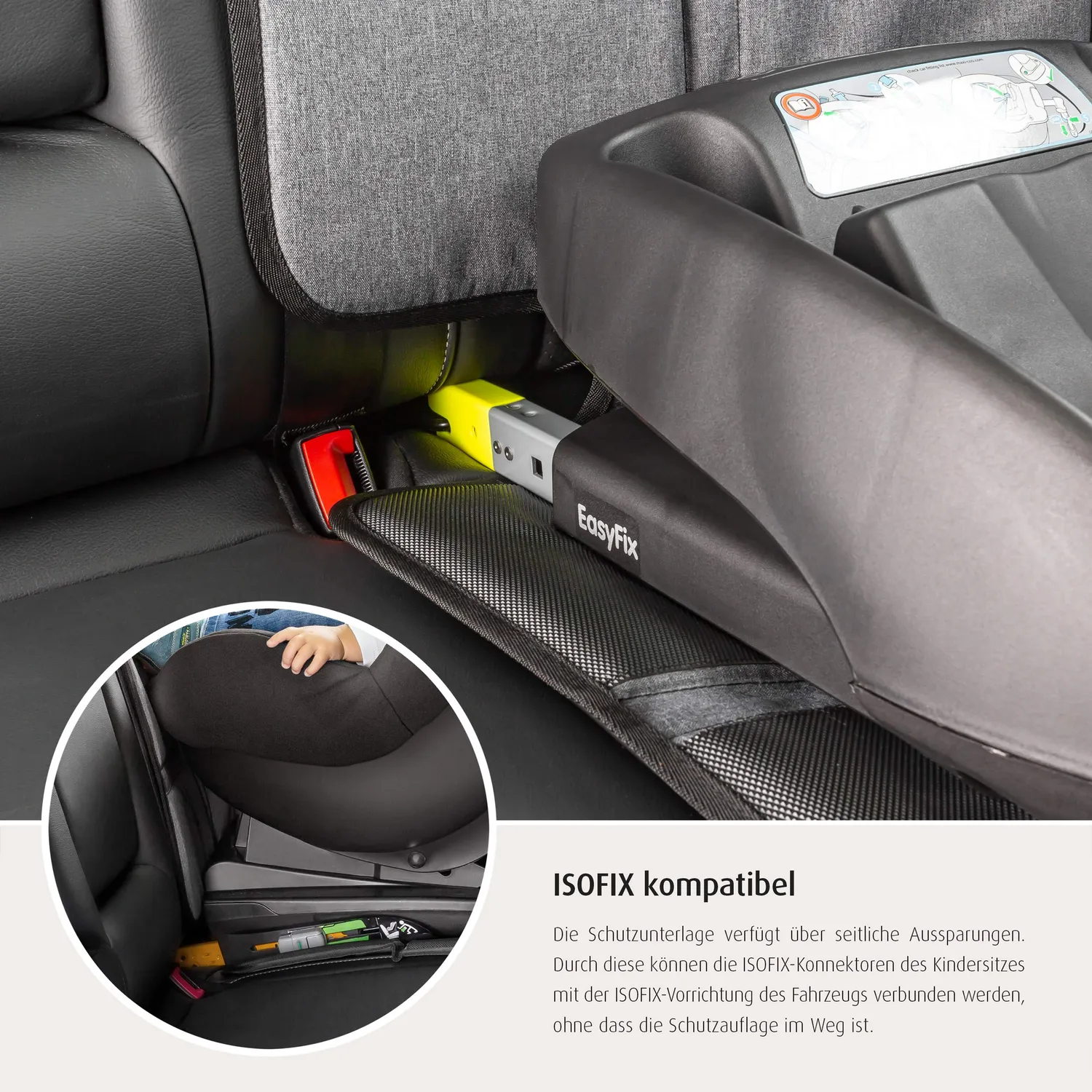 Reer TravelKid MaxiProtect Kindersitz-Unterlage lang grau