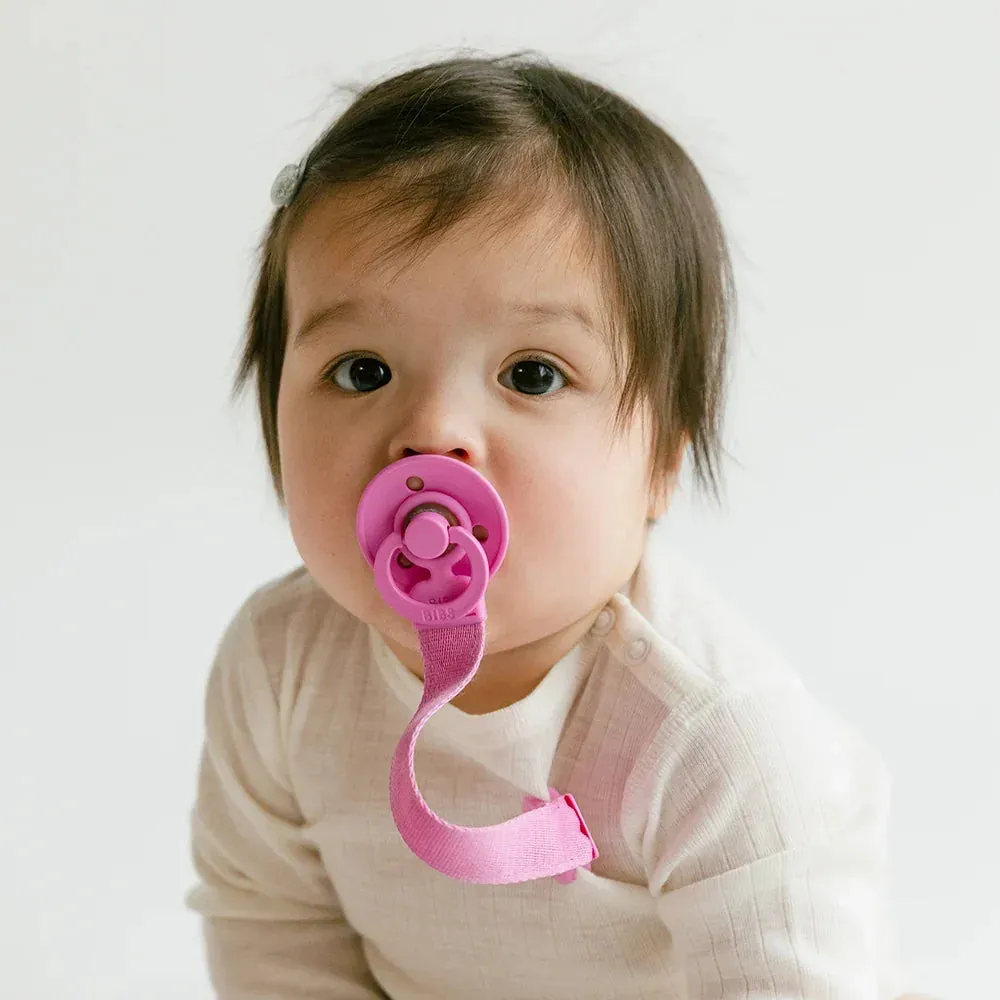 BIBS Loop Schnullerclip Bubblegum textil