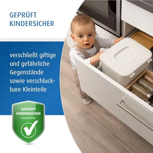 Reer SafeContainer Aufbewahrungsbox kindersicher weiß 23 cm