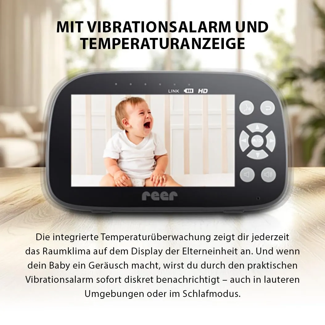 Reer BabyCam Pro HD Move Video-Babyphone 5 Zoll 300 m schwenkbar