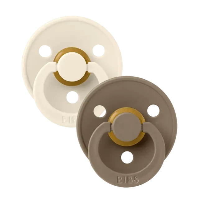 BIBS Colour Schnuller 2er Ivory/Dark Oak Latex
