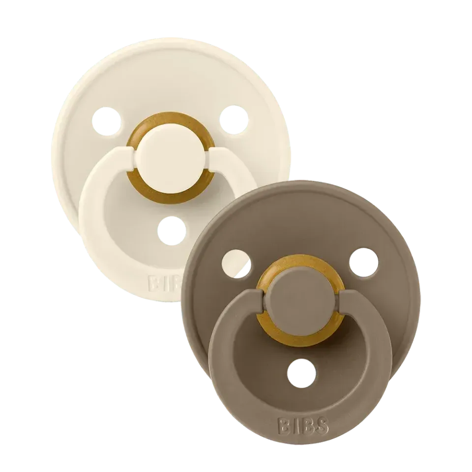BIBS Colour Schnuller 2er Ivory/Dark Oak Latex
