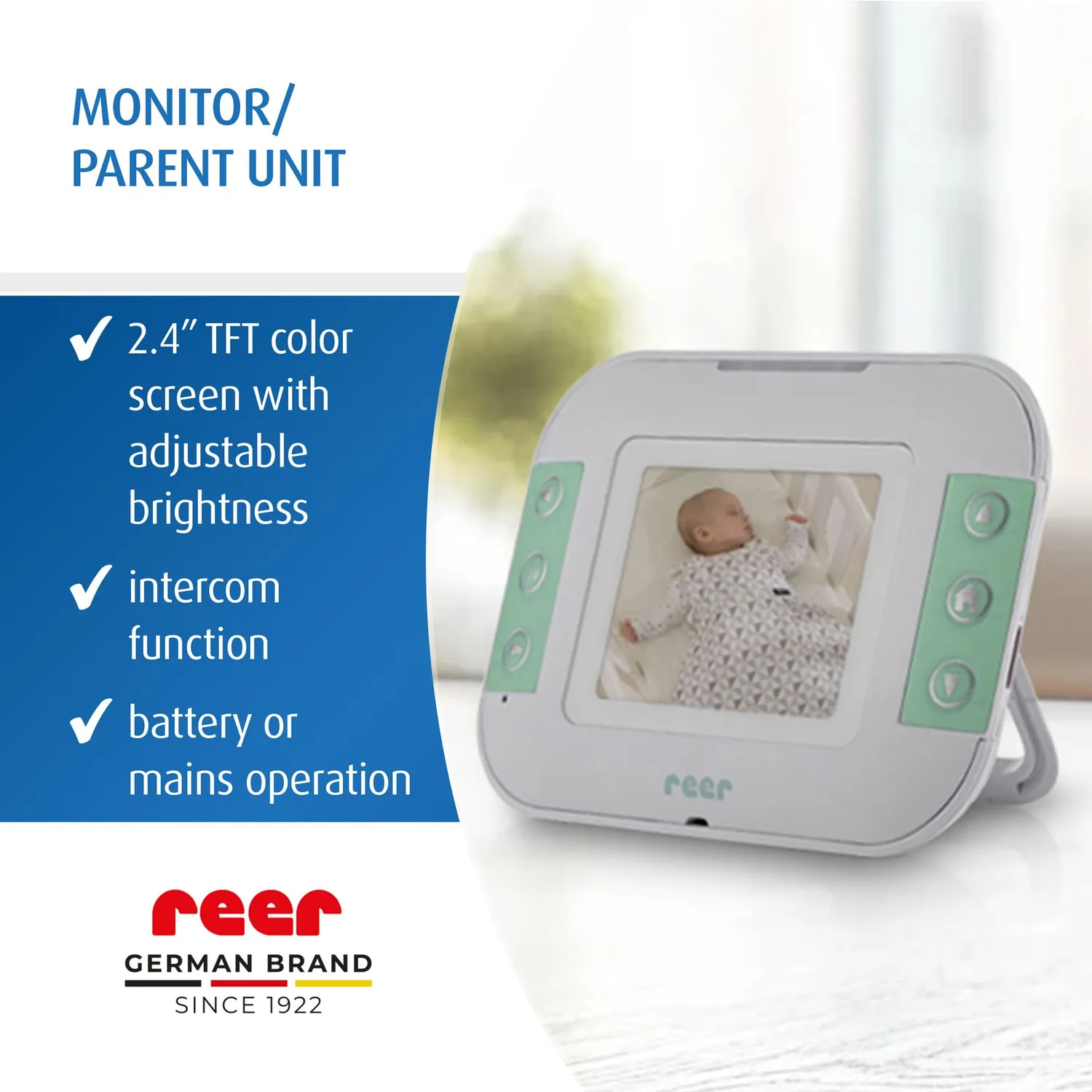 Reer BabyCam S Video-Babyphone 300m Nachtsicht Eco-Modus