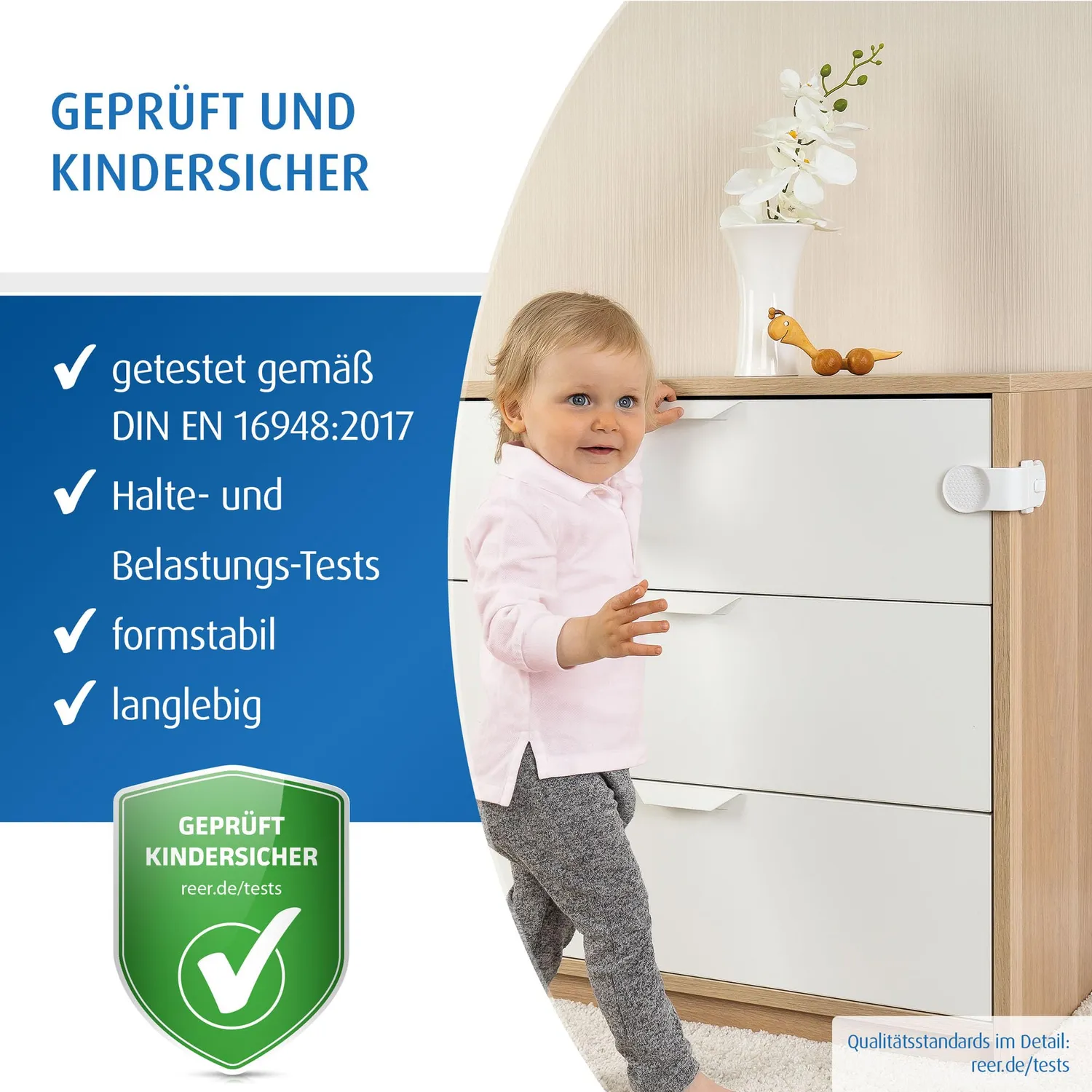reer Schrank- Schubladensicherung extern zum Kleben