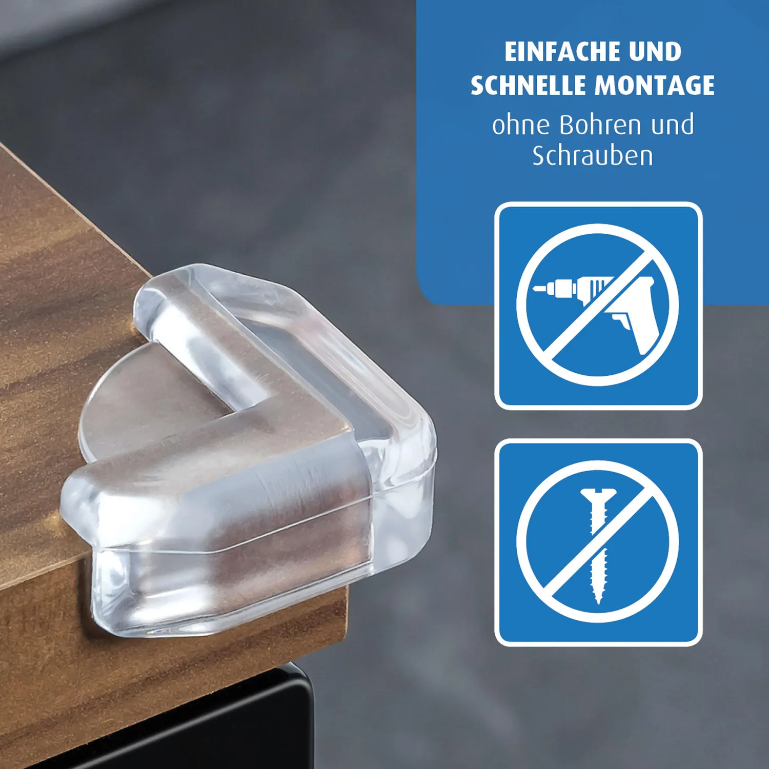 Reer 4904 Eckenschutz transparent Kantenschutz 4 Stück