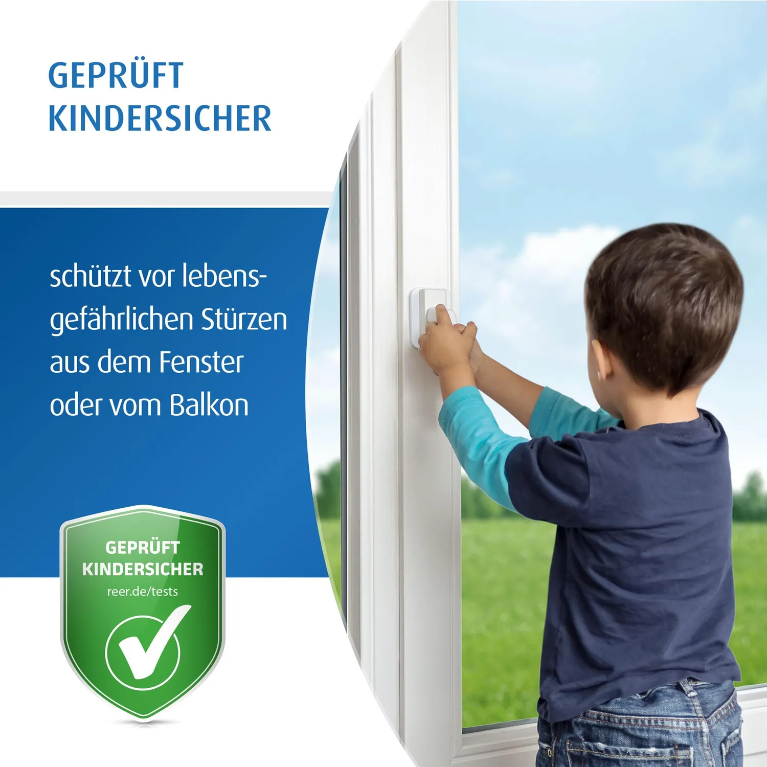 Reer WinLock Fenstersicherung 3 Stück weiß ohne Bohren