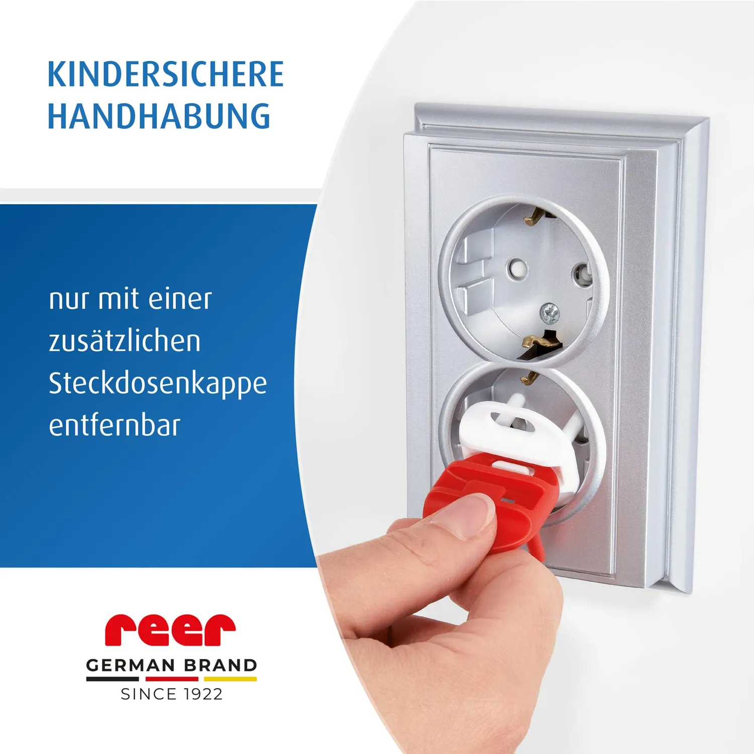 Reer Steckdosen-Kappe mit Schlüssel 7 Stück weiß