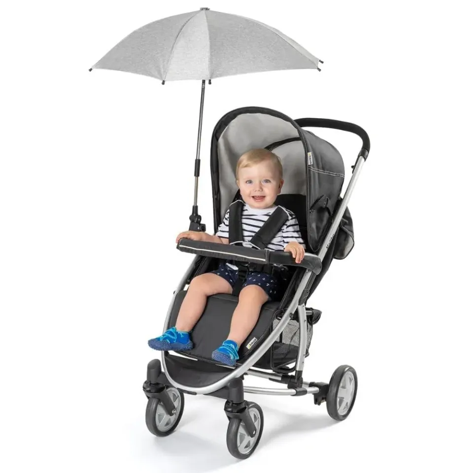 Reer ShineSafe Sonnenschirm Kinderwagen grau UPF 50+