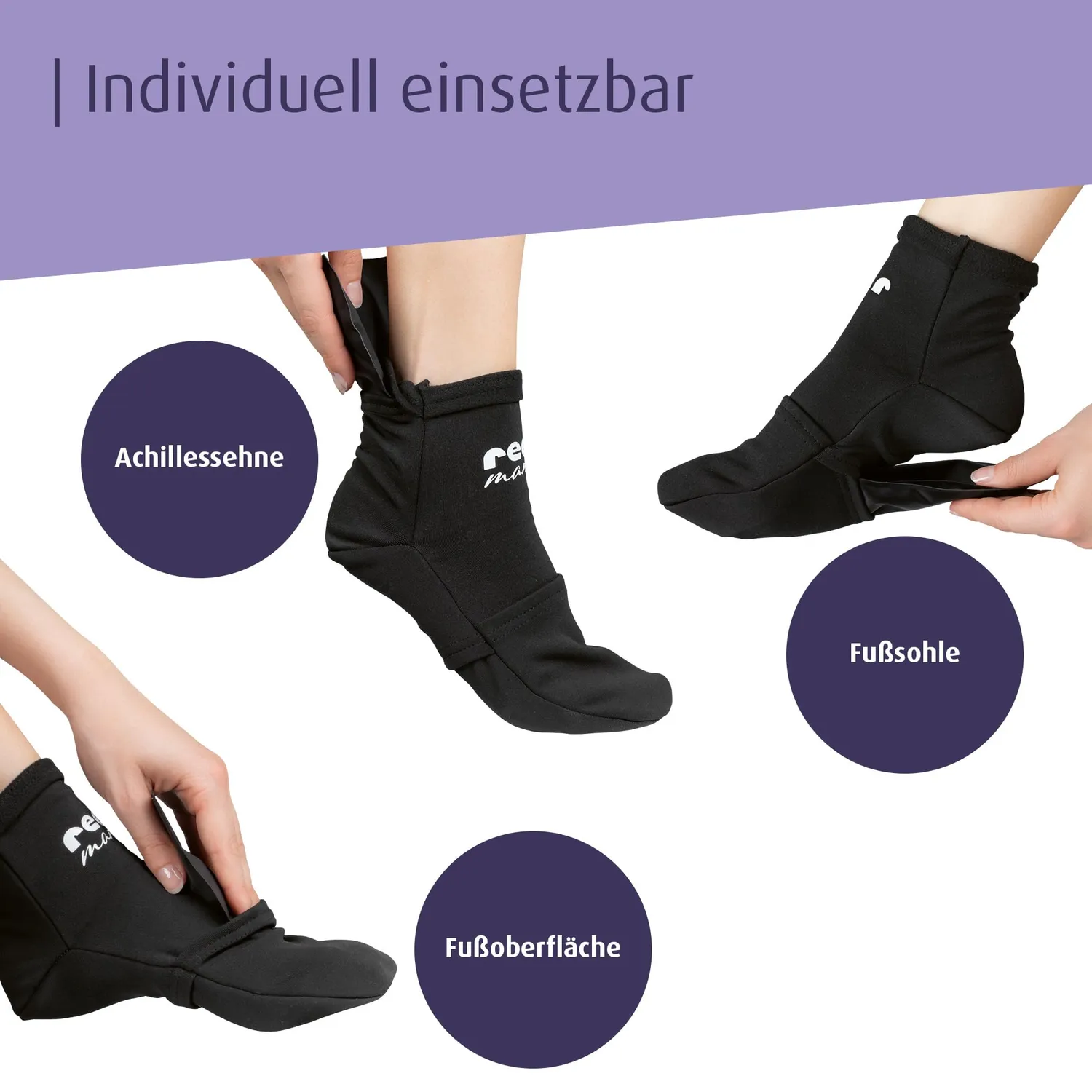 Reer Mama Kühlsocken Fuß 36-40 kalt-warm mit Gelpads