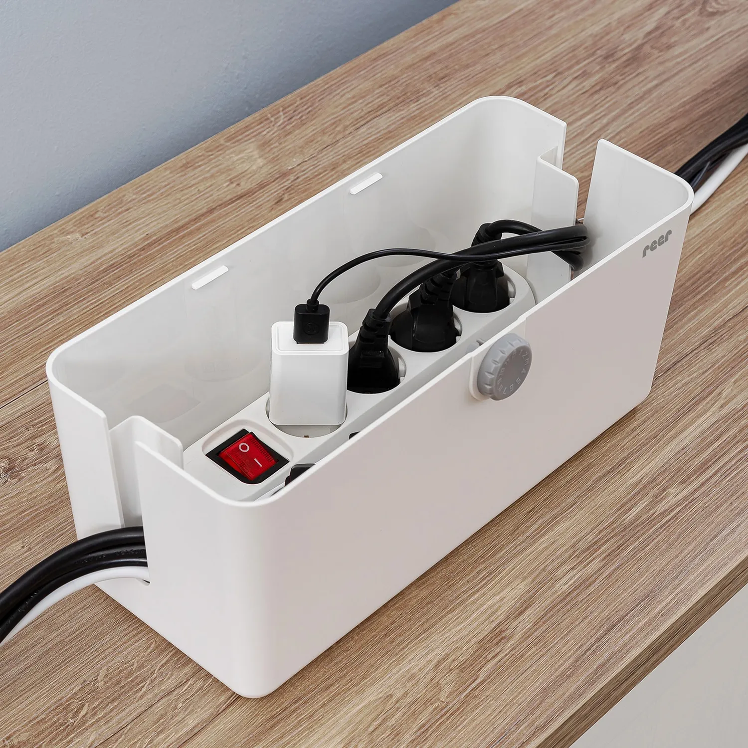 reer 78020 CableGuard Kabelbox weiß kindersicher