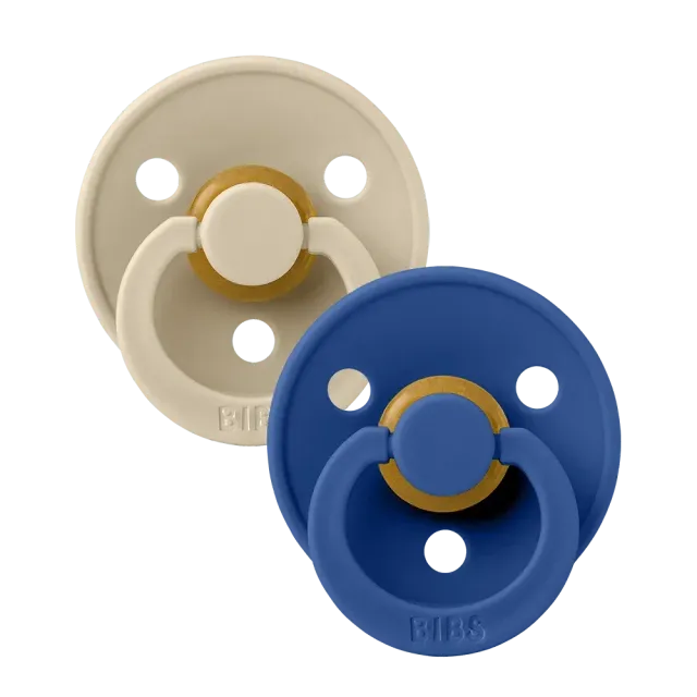 BIBS Colour Schnuller 2er-Pack Vanilla/Cornflower Latex