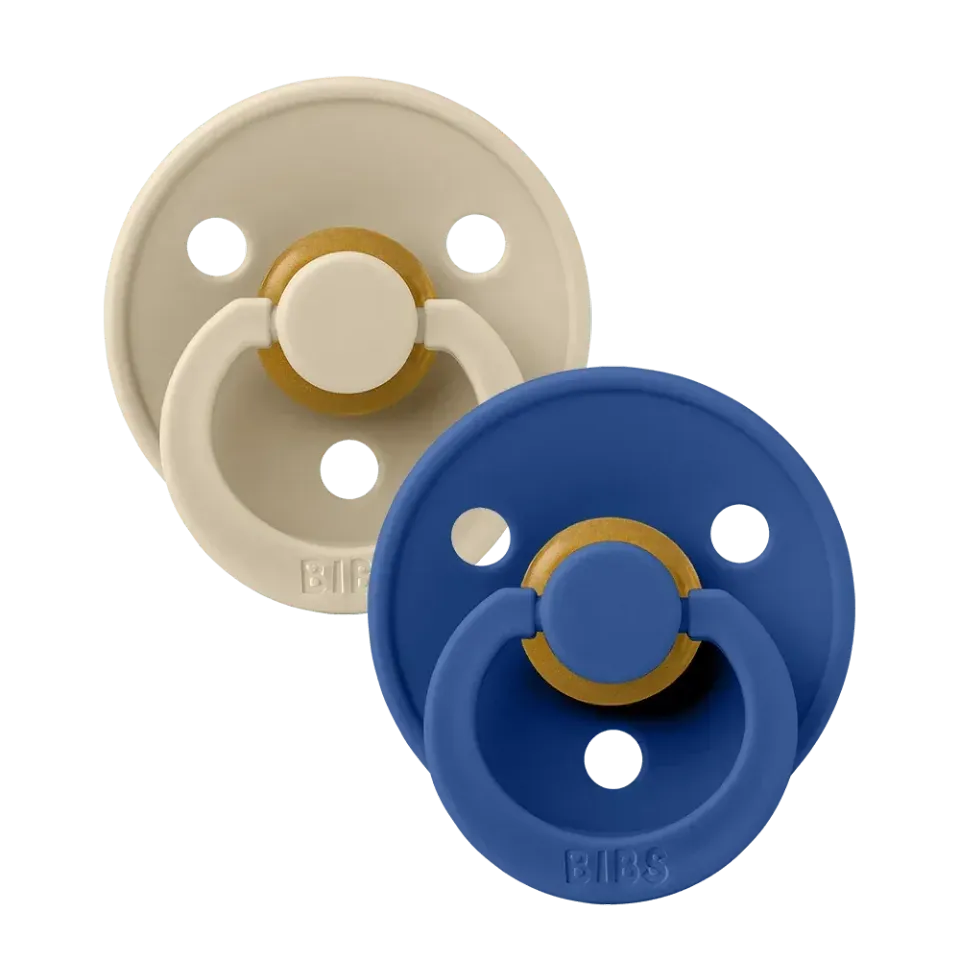 BIBS Colour Schnuller 2er-Pack Vanilla/Cornflower Latex