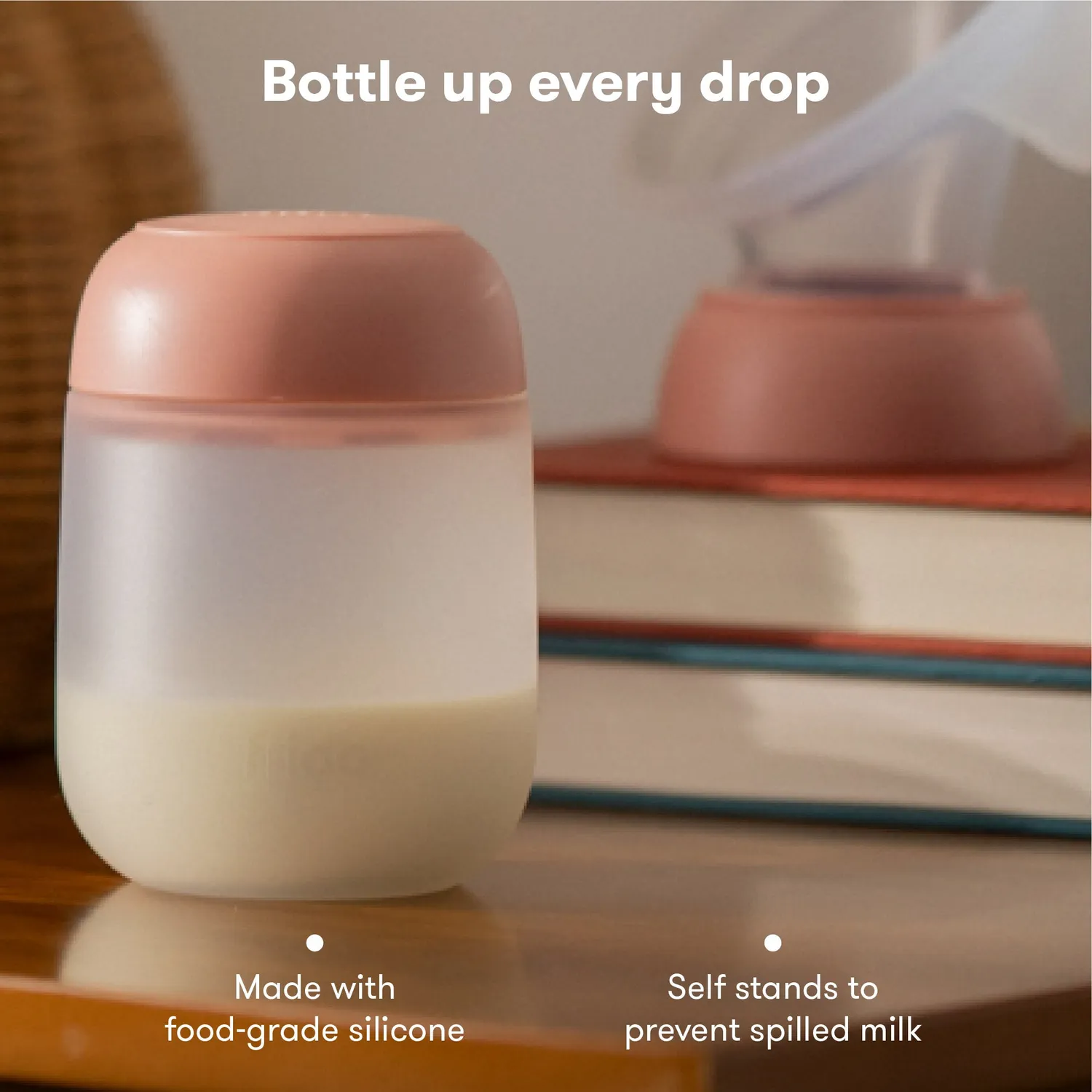 Frida Mom 2-in-1 Manual Breast Pump Flasche 150 ml Silikon