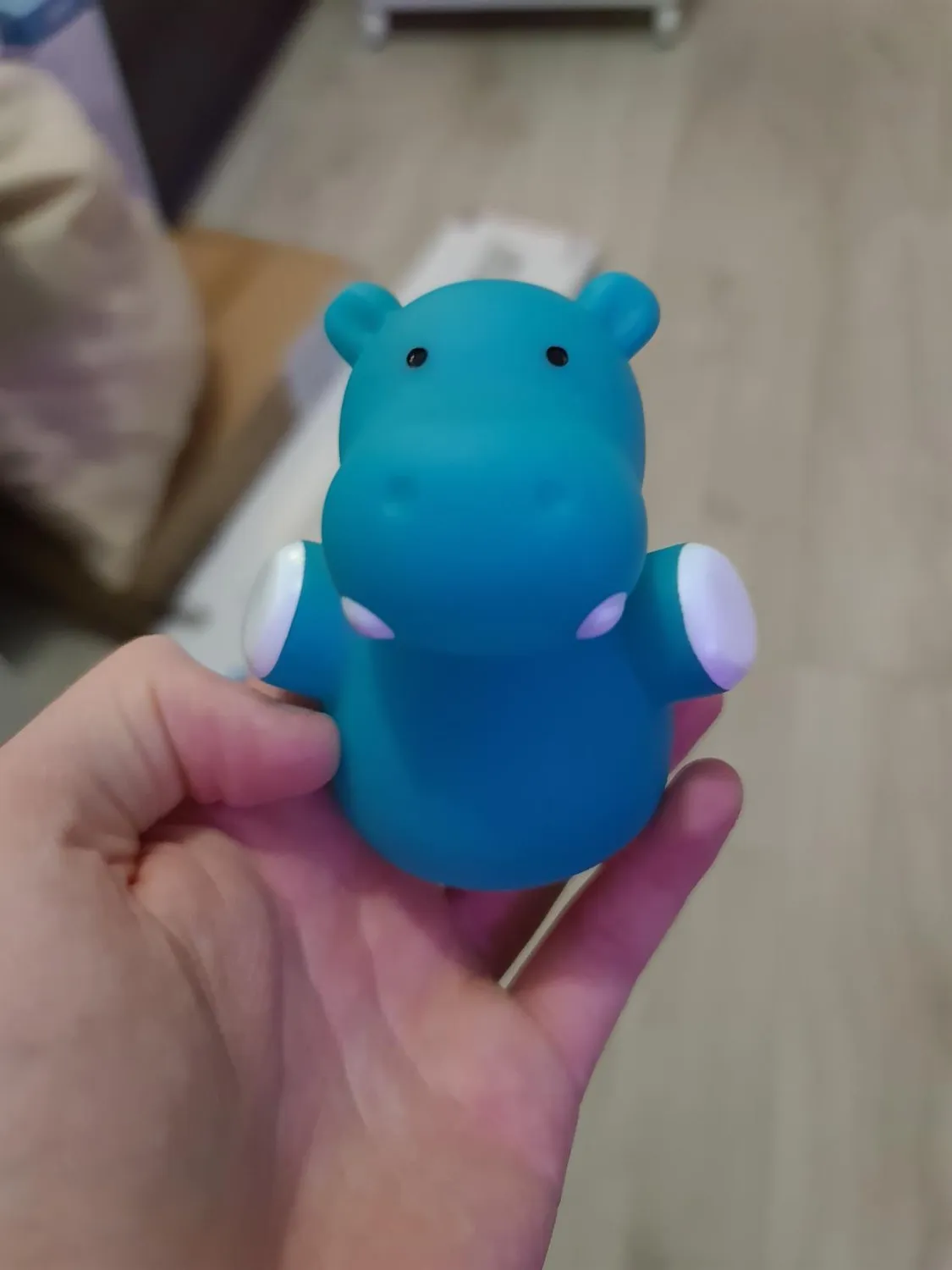 Reer lumilu Mini Zoo Hippo Nachtlicht Nilpferd blau LED