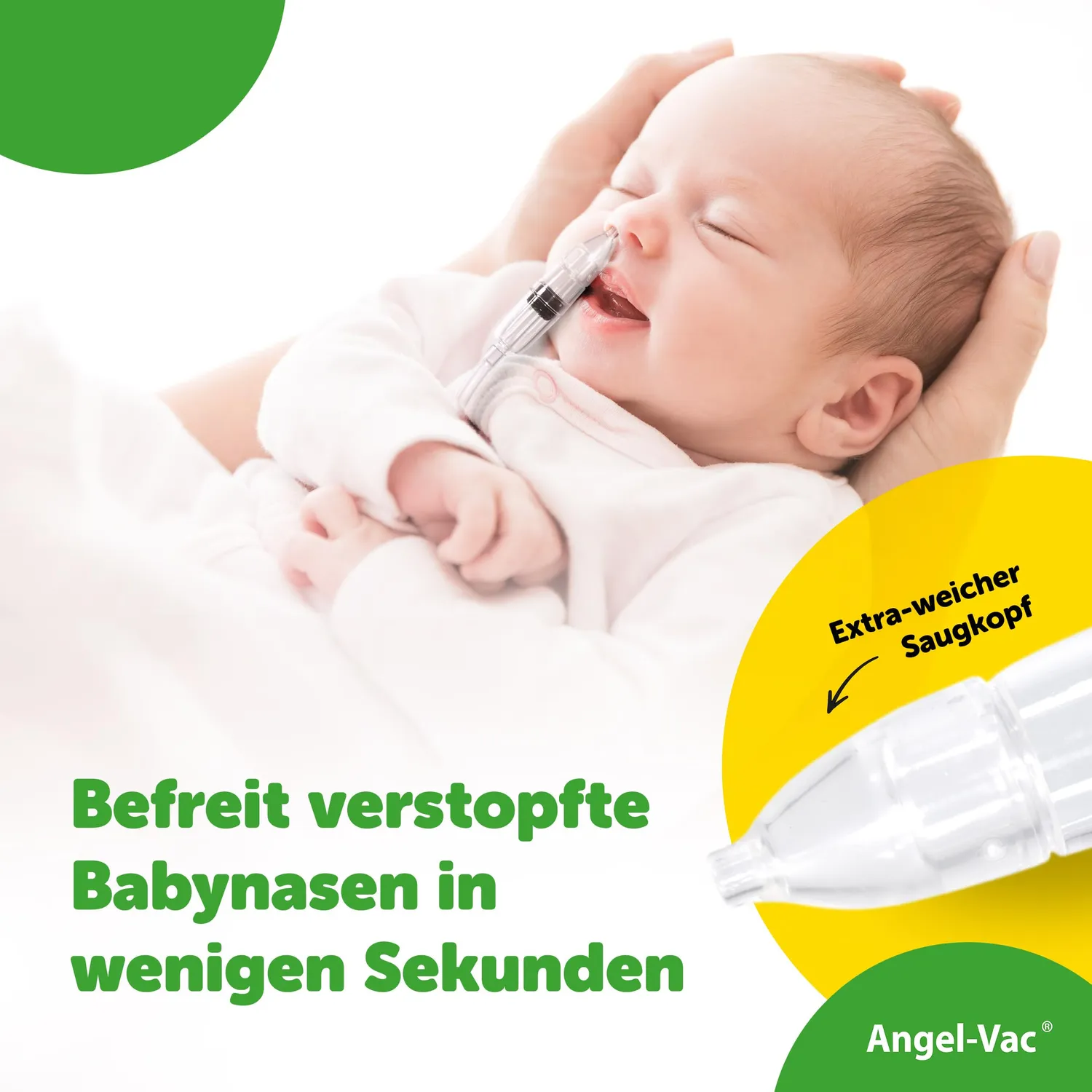 Angel-Vac Mund-Nasensauger Baby mit 5 Filtern