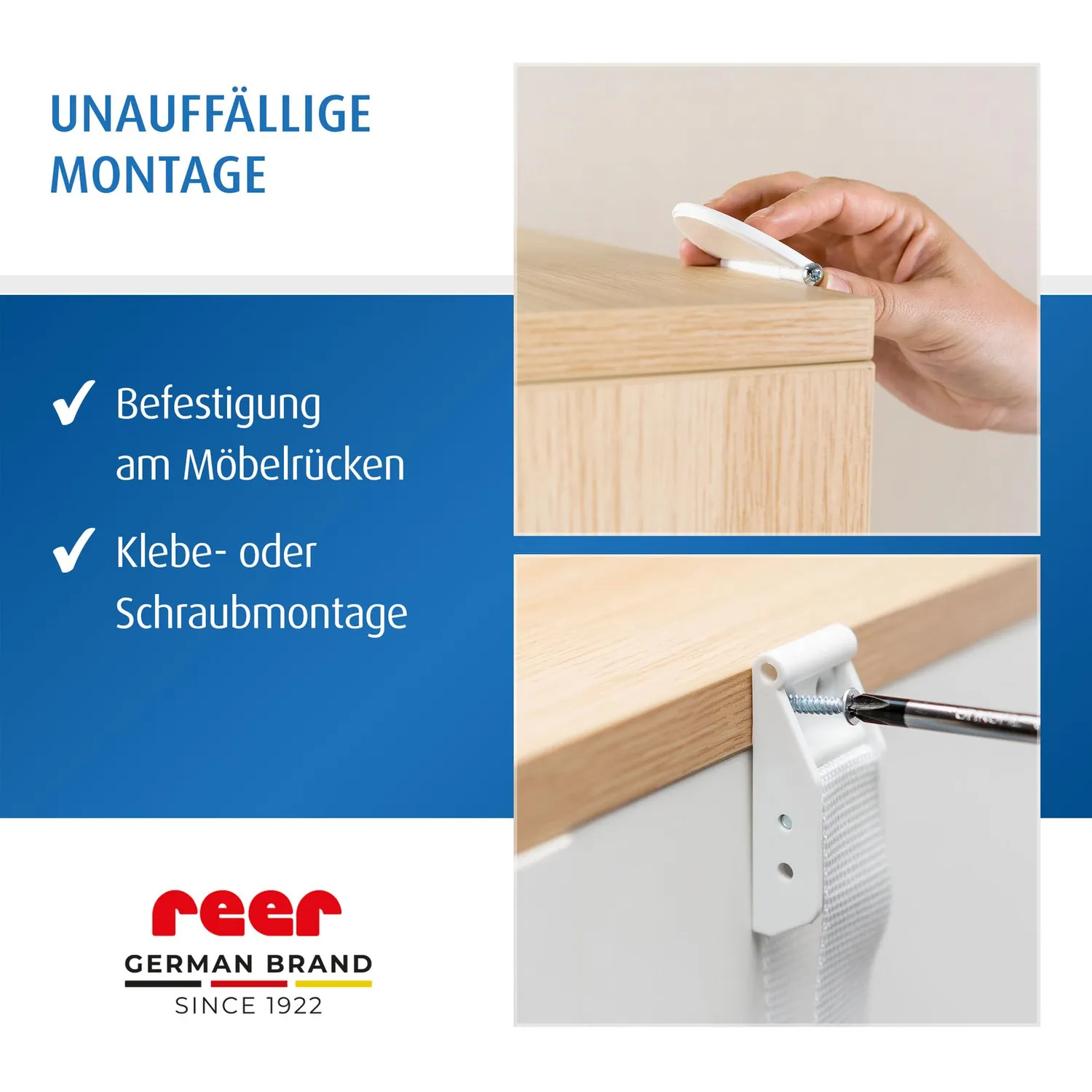 Reer Möbel-Kipp-Sicherung 2 Stück zum Kleben