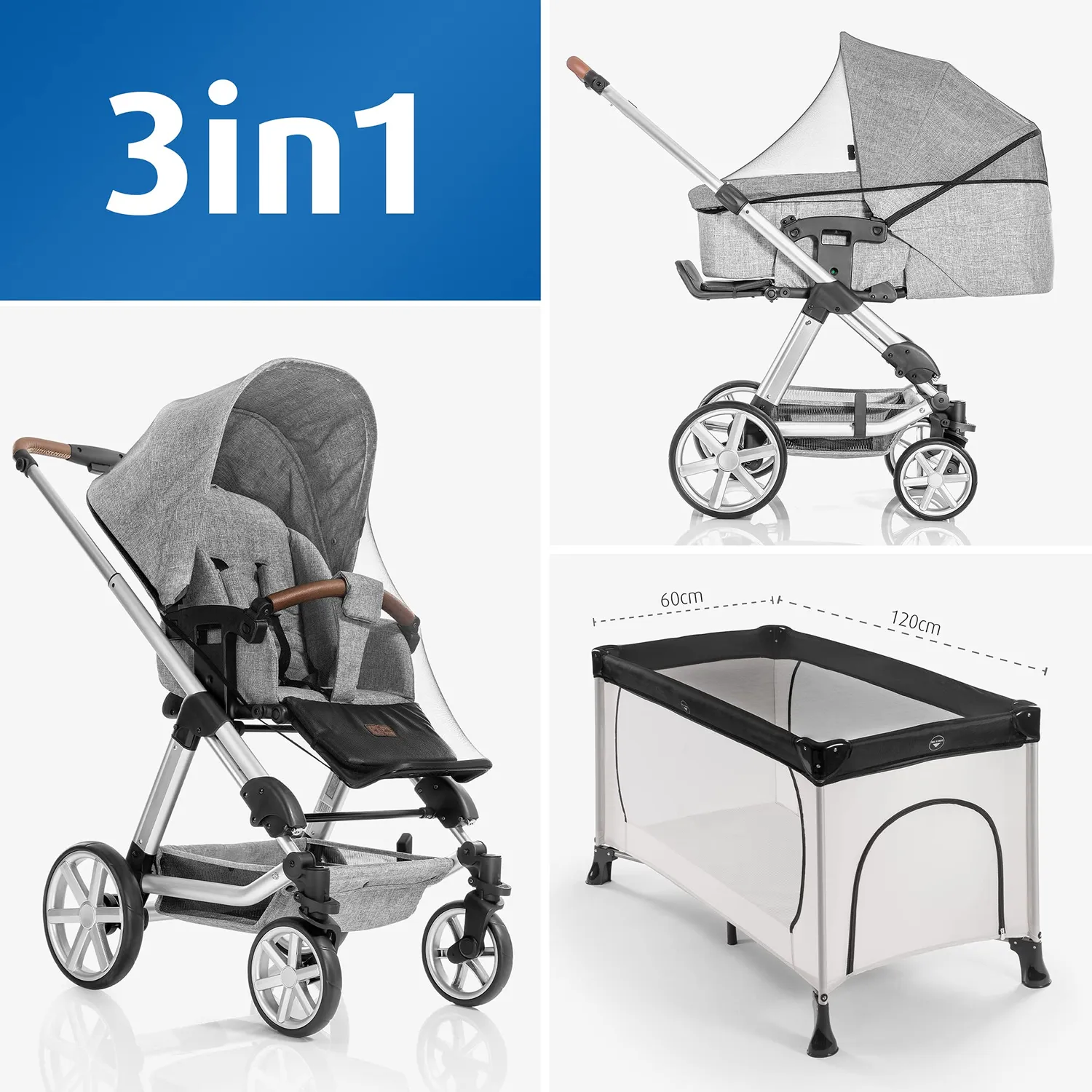 Reer Universal Insektenschutz Moskitonetz Kinderwagen schwarz