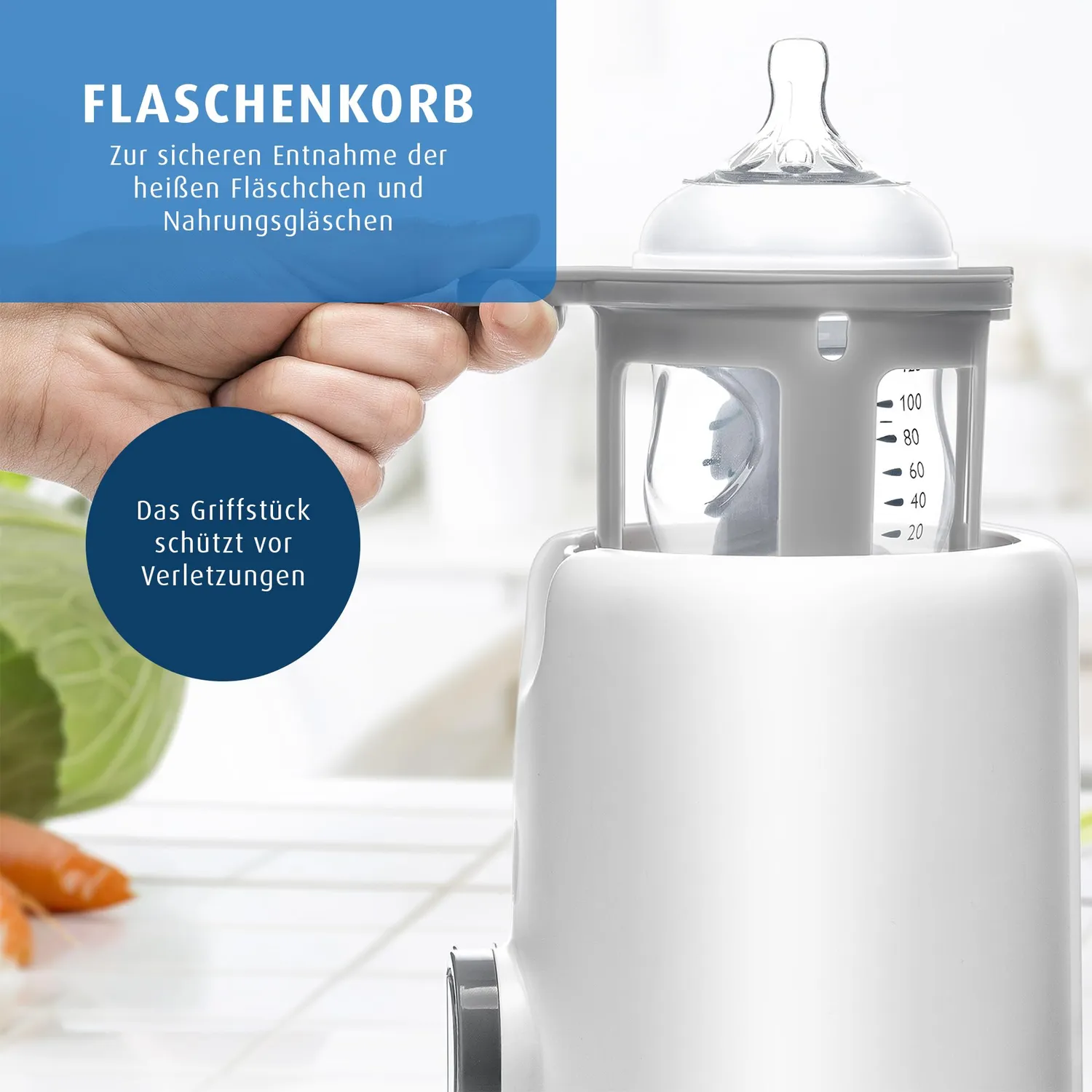 Reer TurboFood Flaschenwärmer Babykostwärmer mit Korb