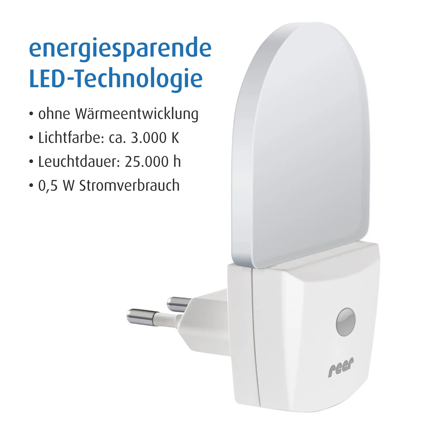 Reer NightGuide Nachtlicht Steckdose warmweiß