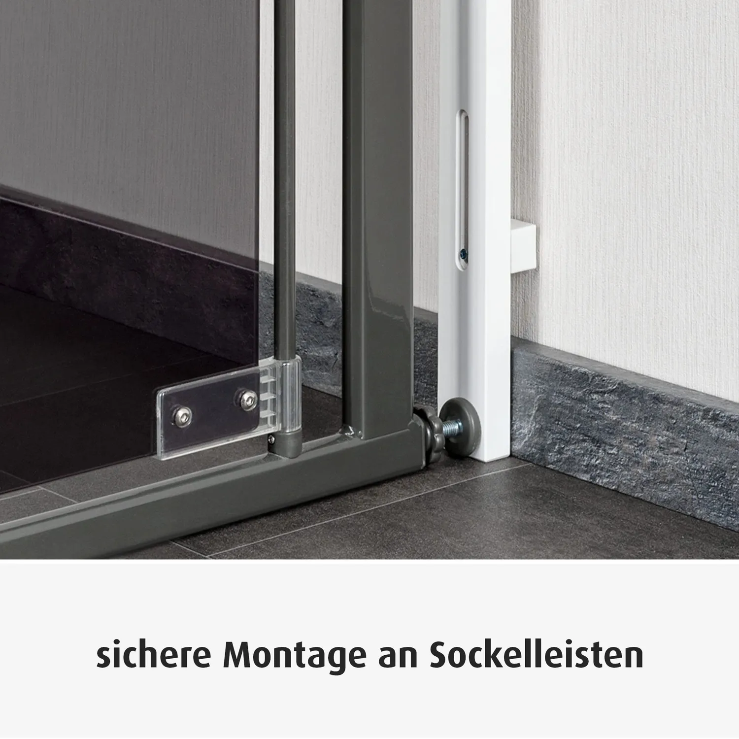 Reer WallFlex Abstandhalter Fußleiste Türgitter Weiß Holz