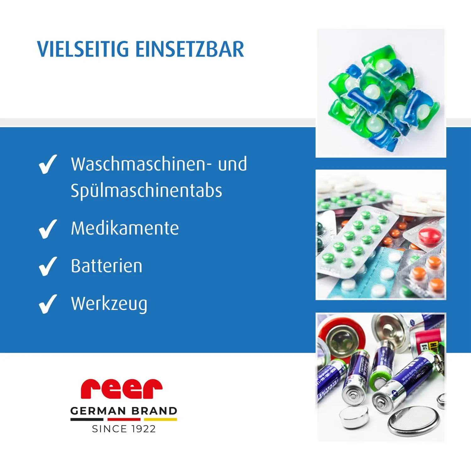 Reer SafeContainer Aufbewahrungsbox kindersicher weiß 23 cm