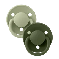 BIBS De Lux Schnuller 2er-Pack Ivory Sage rund