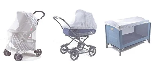 Reer Insektenschutz Moskitonetz Kinderwagen weiß universal