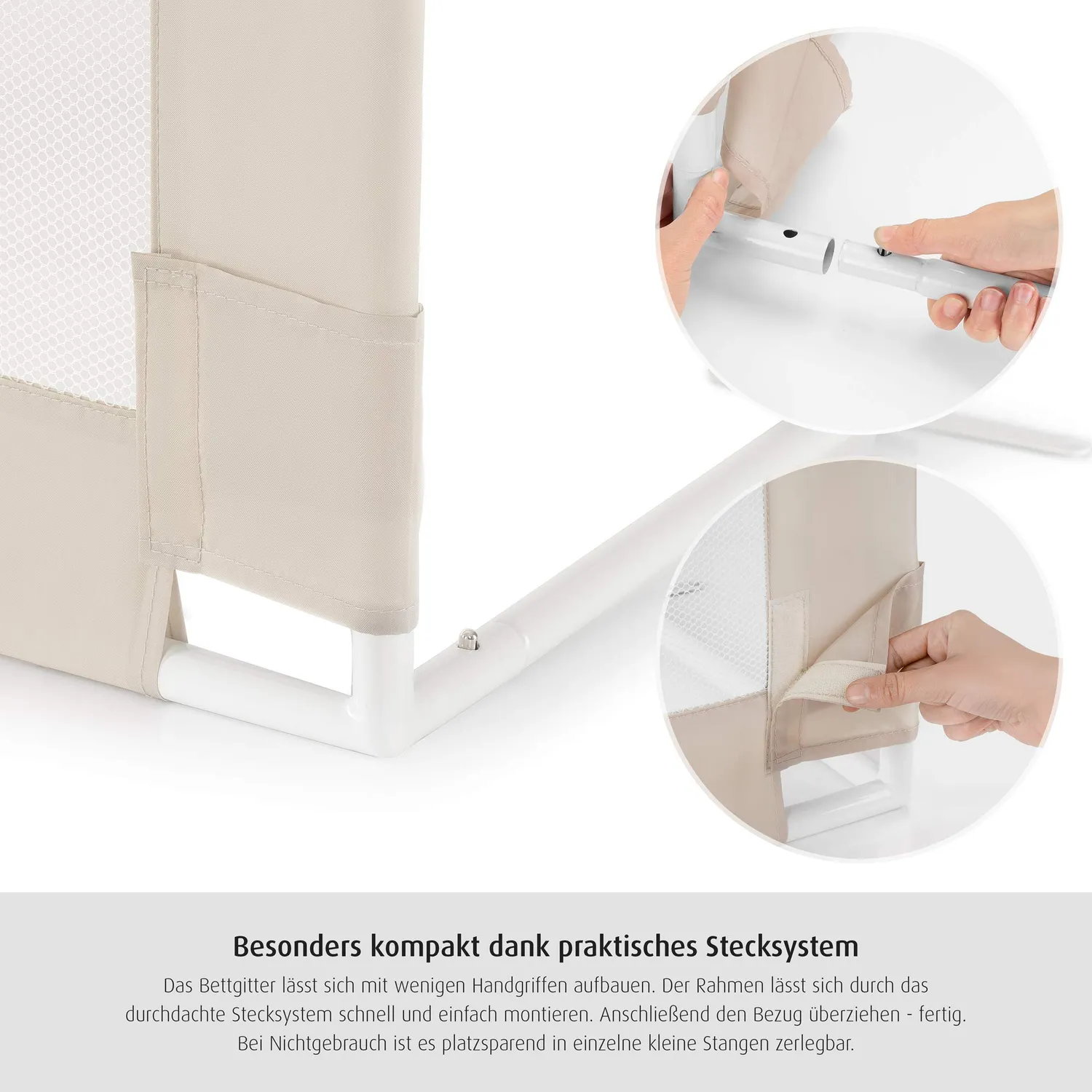 Reer Sleep'n Keep Bettgitter 100 cm beige Rausfallschutz