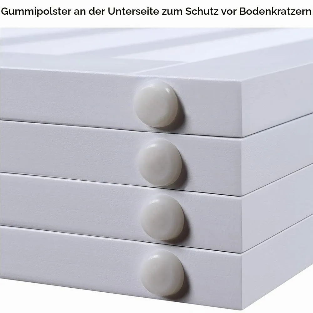 unipaws Absperrgitter Weiß 204 cm 4-teilig 61 cm hoch
