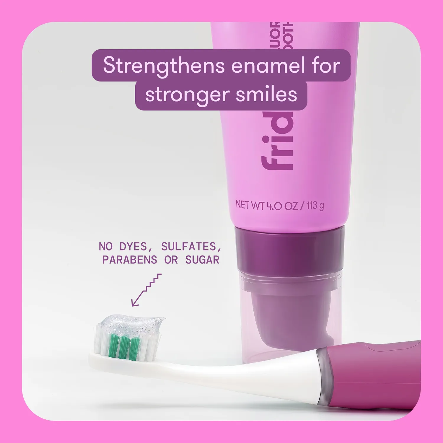 Frida Kids Fluoride Toothpaste Zahnpasta Bubble Mint mit Fluorid