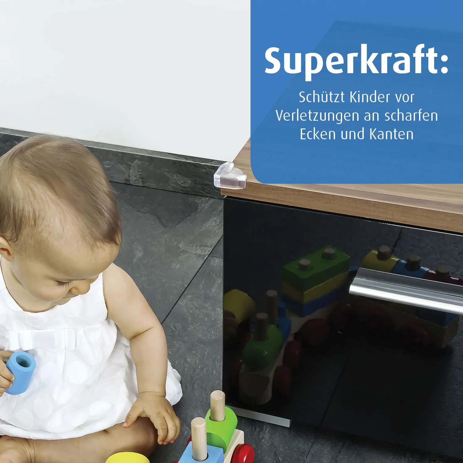 Reer 4904 Eckenschutz transparent Kantenschutz 4 Stück