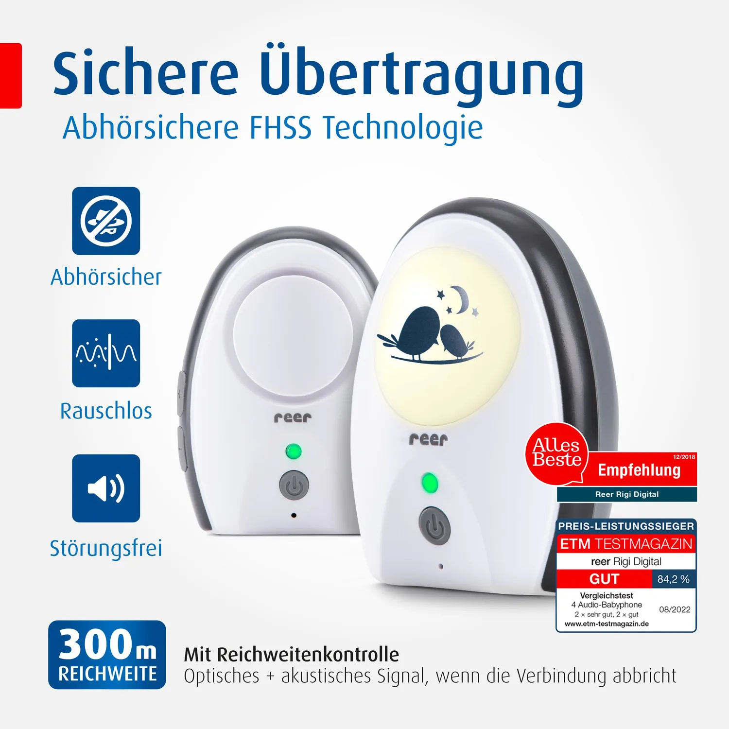 Reer Rigi Babyphone digital 300m mit Nachtlicht