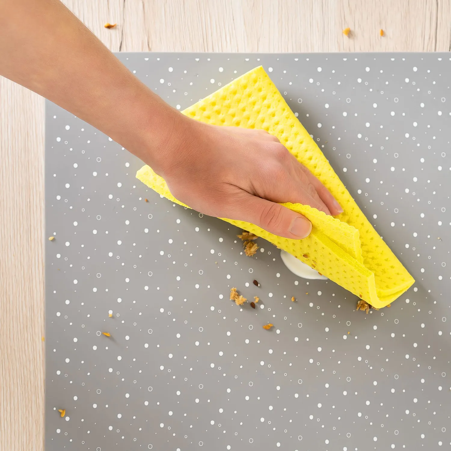 Reer Eat'n Tidy Hochstuhlunterlage grau 107x107 wasserfest