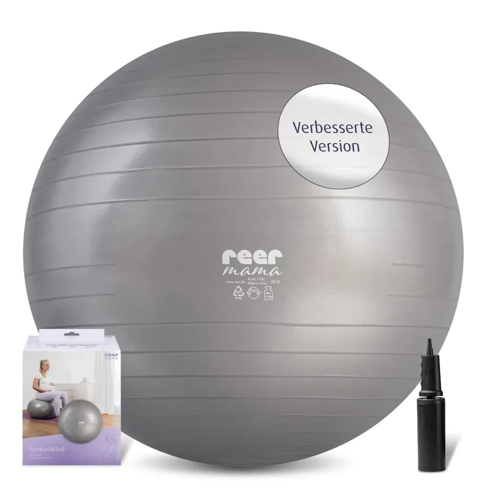 Reer Gymnastikball Schwangerschaft 65cm grau 120kg