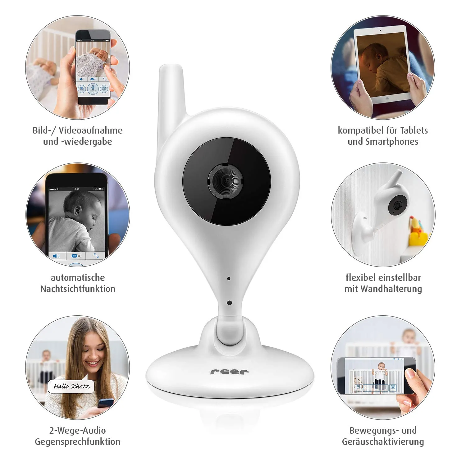 Reer BabyCam Basic Video-Babyphone WLAN HD