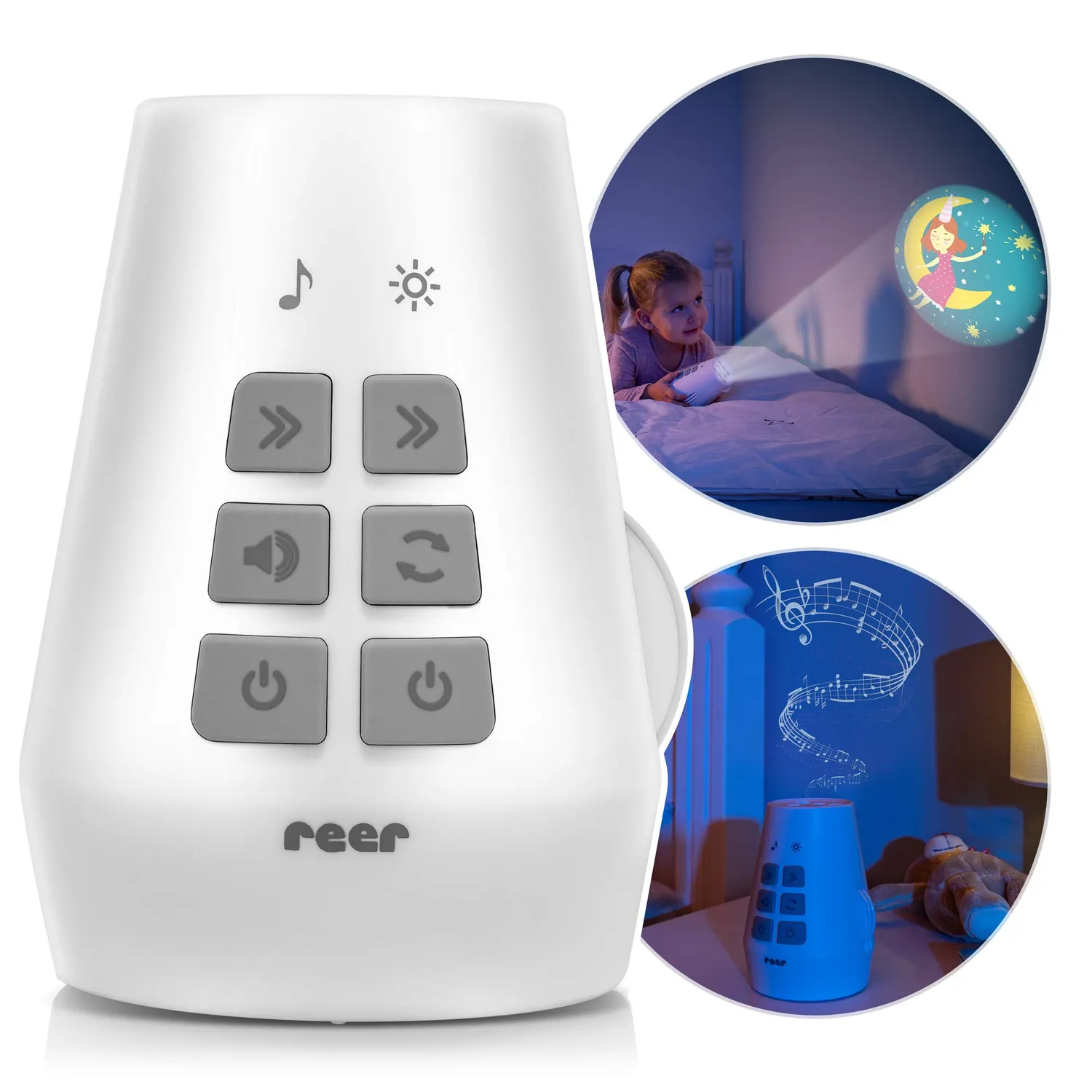 Reer DreamBeam Motivprojektor weiß mit 24 Bildern