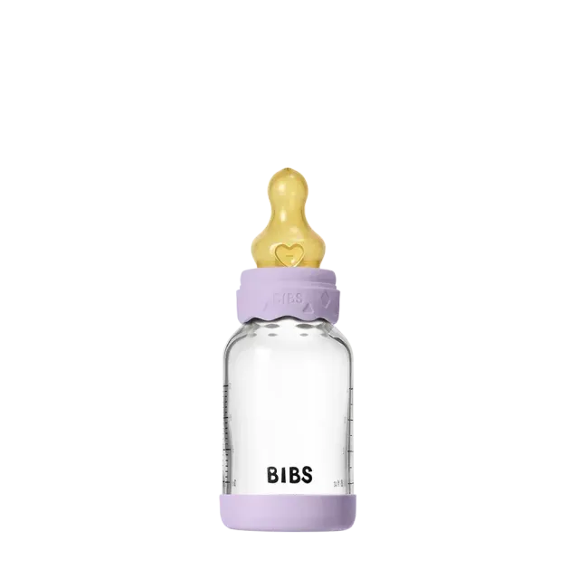 BIBS Boheme Baby Glasflasche 120 ml Violet Sky Latex
