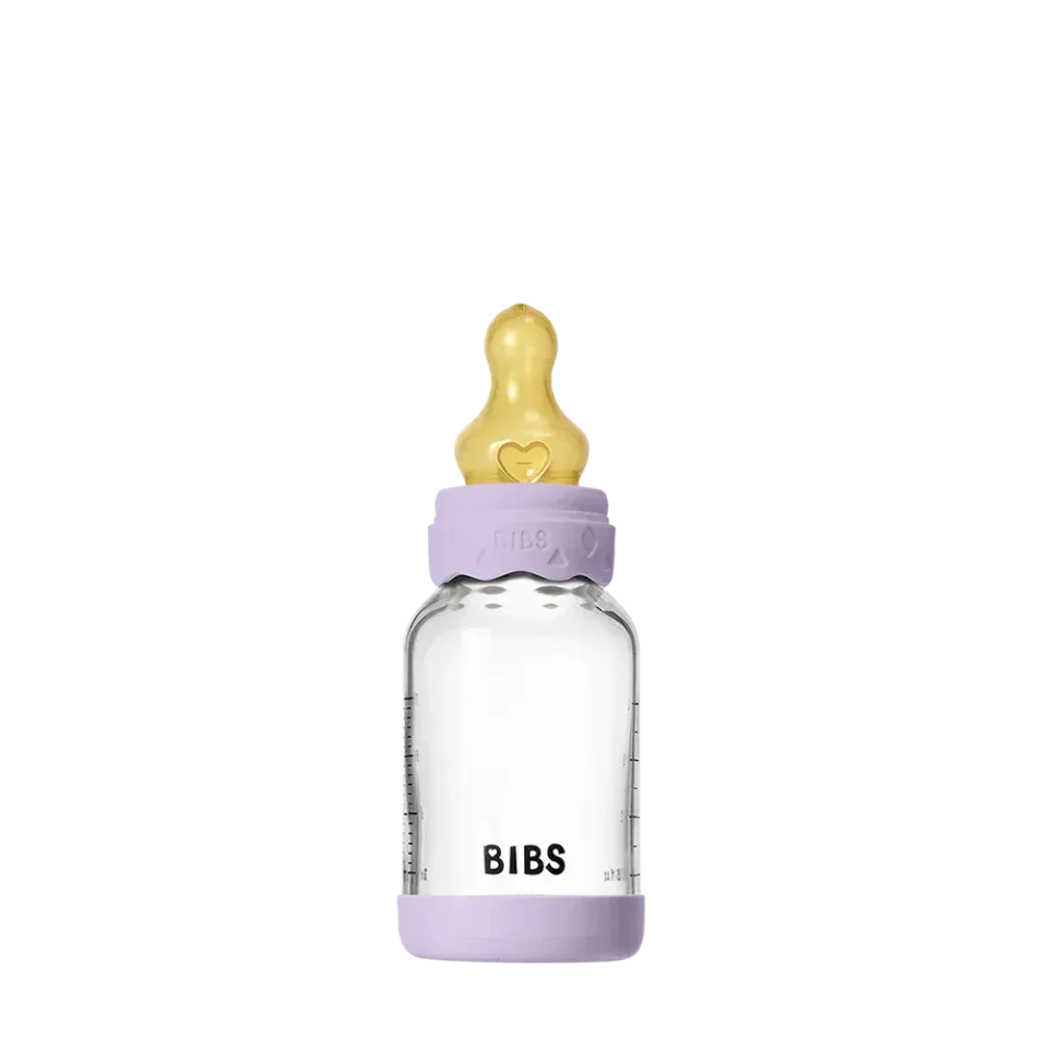 BIBS Boheme Baby Glasflasche 120 ml Violet Sky Latex