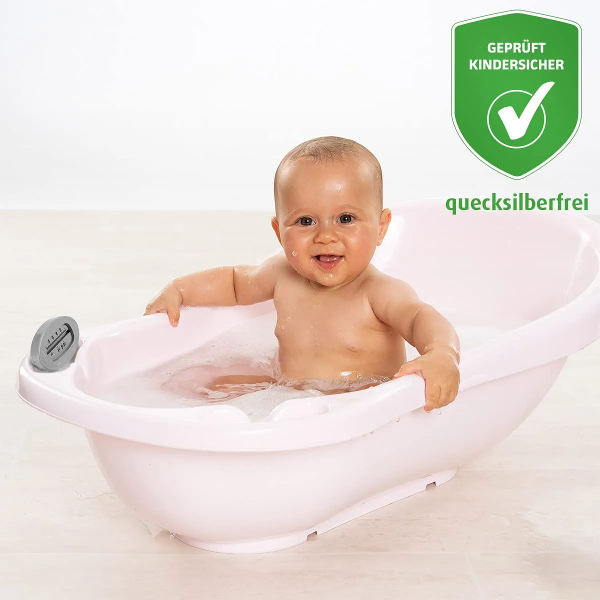 Reer Baby-Thermometer Badethermometer grau bruchsicher