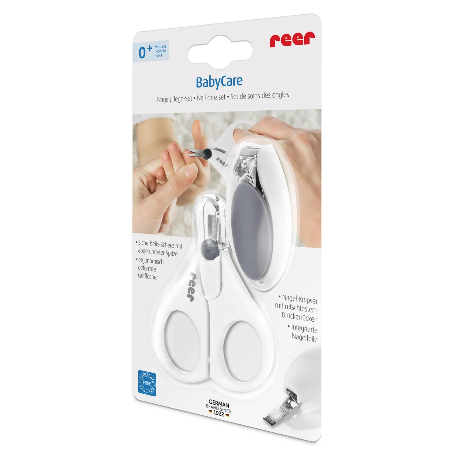 reer BabyCare Nagelpflege-Set Schere Knipser weiß
