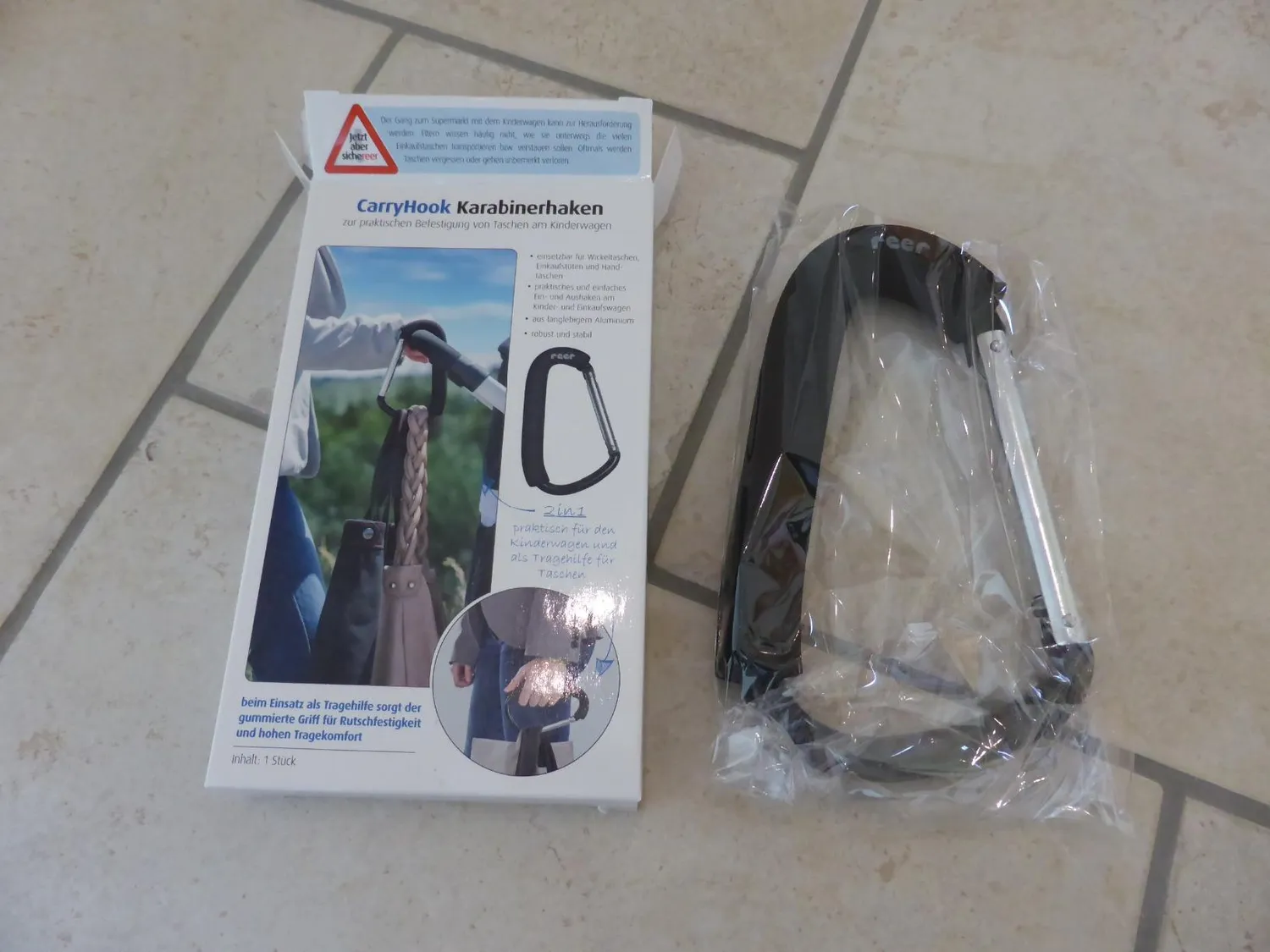 reer 84405 Carryhook Karabinerhaken Aluminium 16 cm