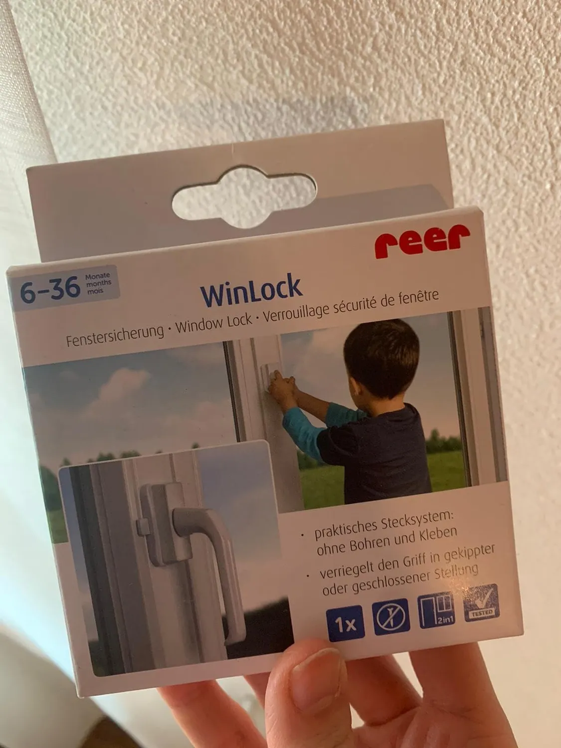 reer WinLock Fenstersicherung Balkontür weiß 1 Stück
