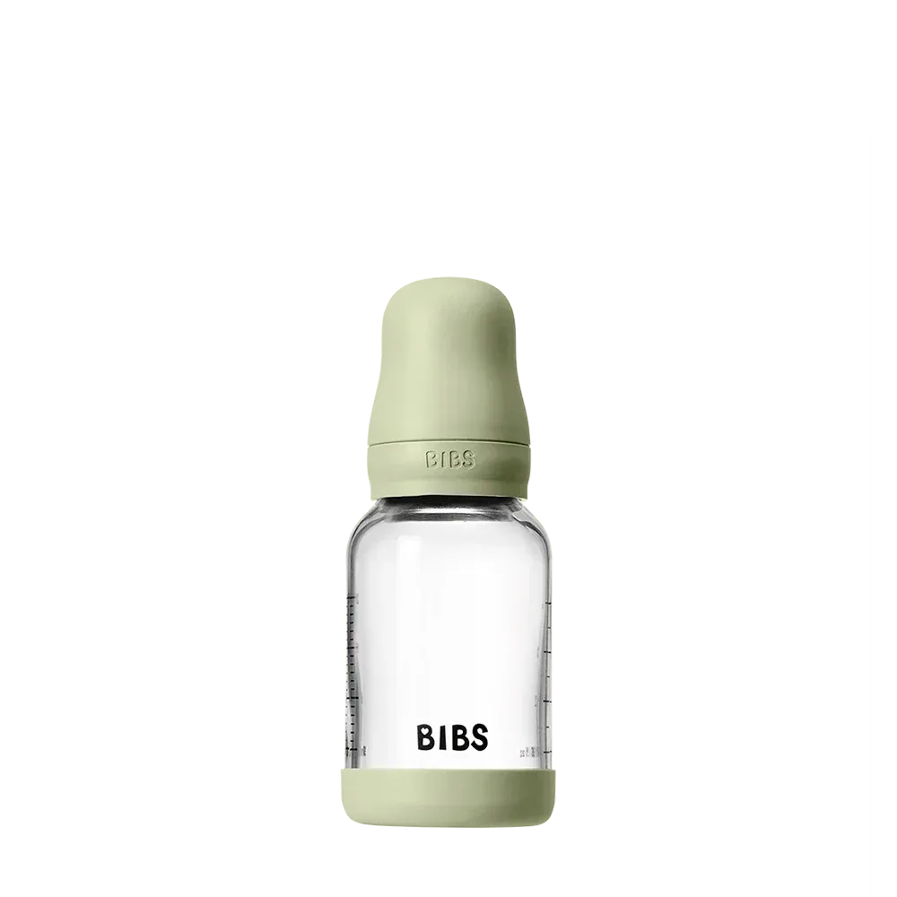 BIBS Baby Glass Bottle Glas Babyflasche Sage 120 ml