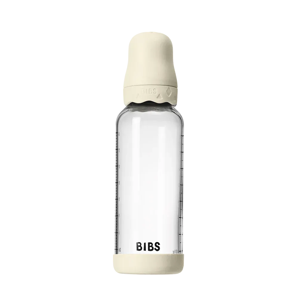 BIBS Boheme Babyflasche Glas 240ml Ivory Latex