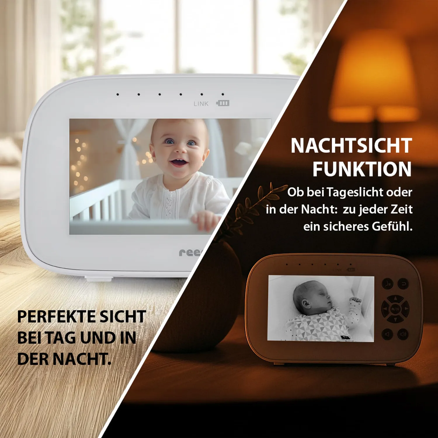 Reer BabyCam XL Move Babyphone Hauptgerät weiß
