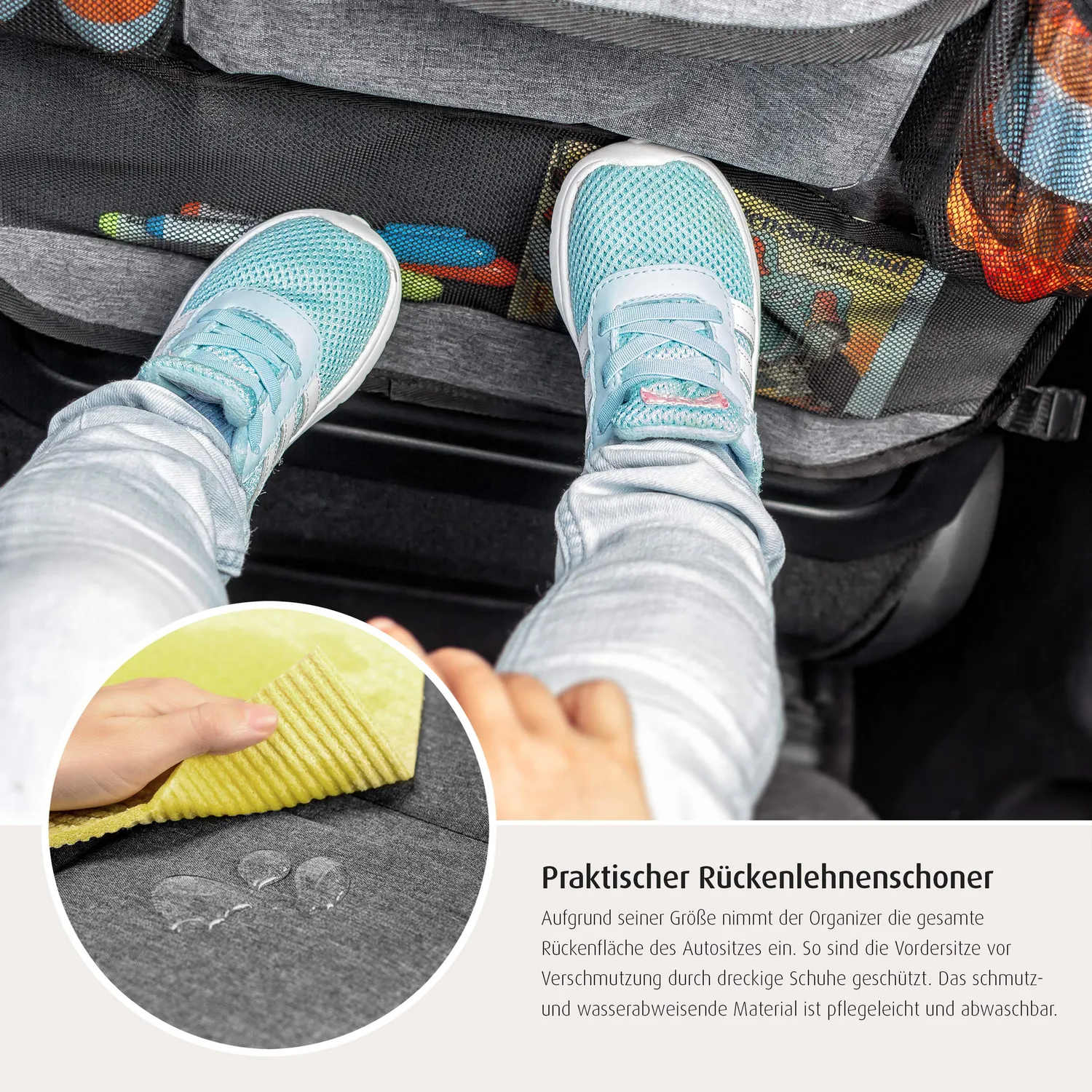 reer TravelKid Entertain Autositz-Organizer Grau Tablet-Fach